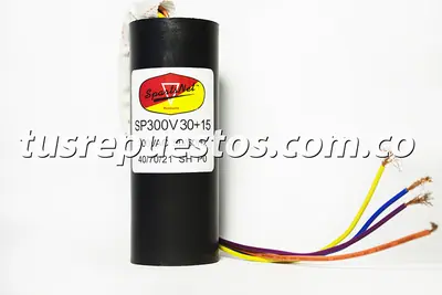 Capacitor para lavadora de dos tinas